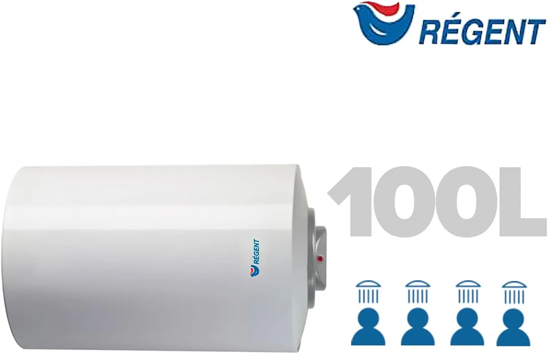Regent - Termo Eléctrico 100L, Calentador de Agua Eléctrico 100 Litros | Horizontal - Servicio Post-Venta solo Disponible en España - Eficiencia C Rango (A+/F) foto 2