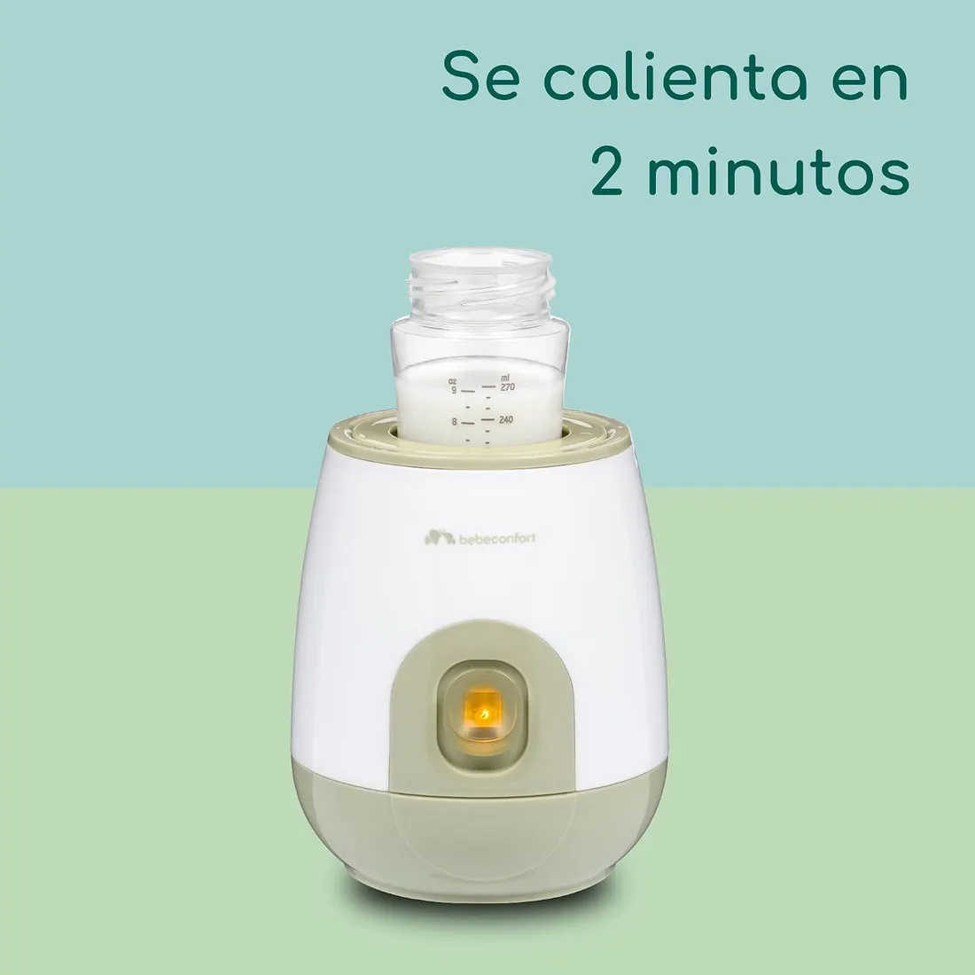 Bebeconfort Calientabiberones Eléctrico Express, Calientabiberones para Bebés, Calentamiento Rápido, Fácil de Usar, Blanco & Verde foto 3