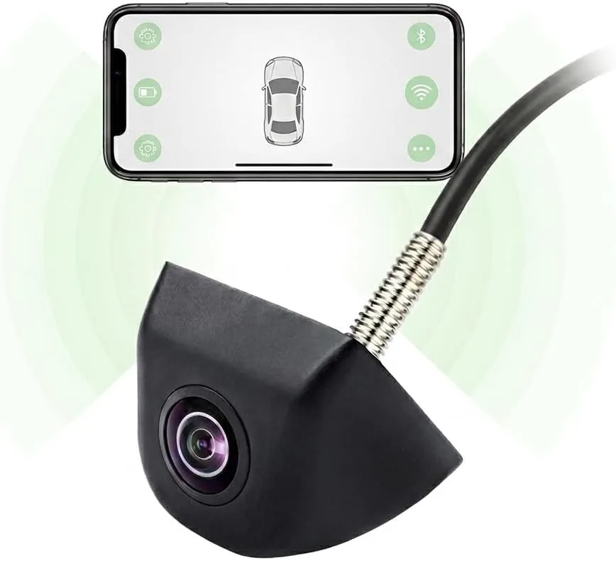 Cámara de visión trasera WiFi 5G – HD 720p, visión nocturna, gran angular de 170°, impermeable IP68, compatible con Android/iOS, conexión inalámbrica, smartphone, mini cámara de coche