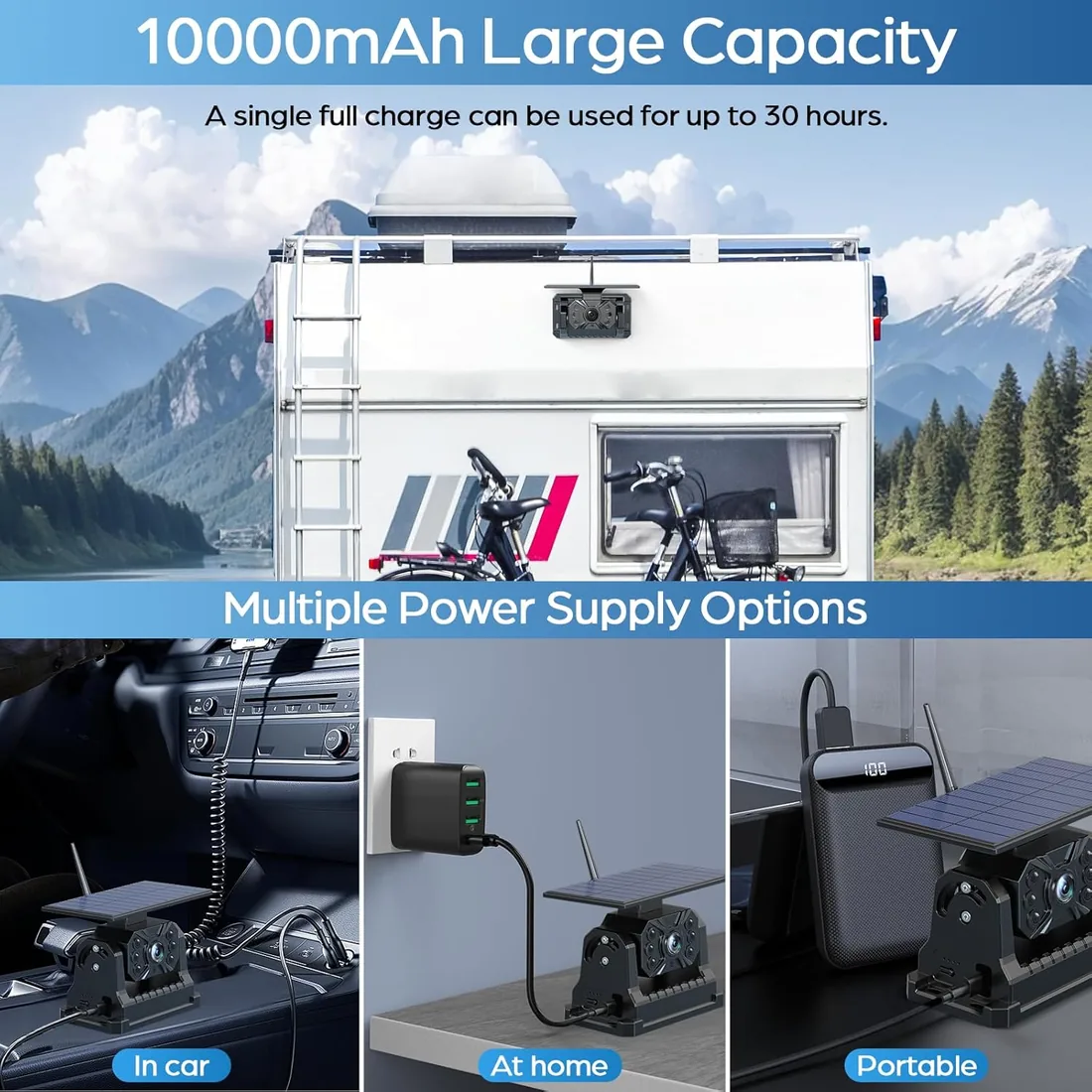 Cámara Trasera Inalámbrica para Coche con Monitor 7" 1080P Solar(VS-7A) | Cámara Trasera Inalámbrica para Coche con Monitor 7" 1080P Solar foto 3