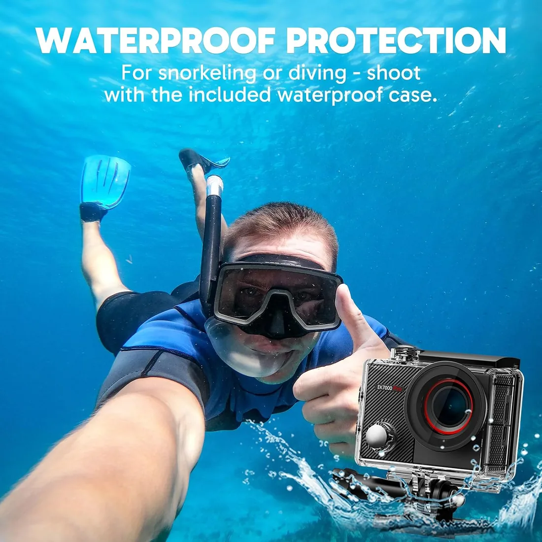 AKASO Pack de Buceo EK7000 Pro Cámara Deportiva 4K 20MP Cámara de Acción | Camara Acuatica Sumergible foto 3