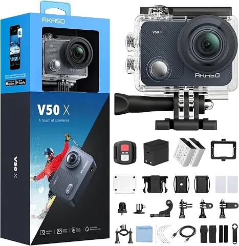 AKASO V50 X Cámara Deportiva 4K WiFi 20MP Cámara de Acción | Cámara Acuatica Sumergible con Pantalla foto 3