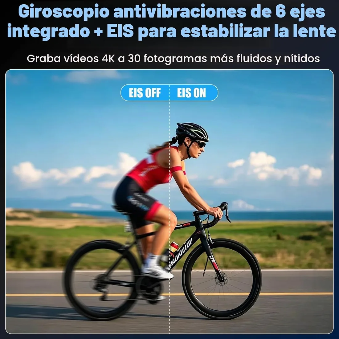 OBEST Cámara Deportiva 4K WiFi con Estabilizador Impermeable, Bodycam Vlog | 490mAh &1400mAh, 350 Mins, Magnético, Gran An foto 2