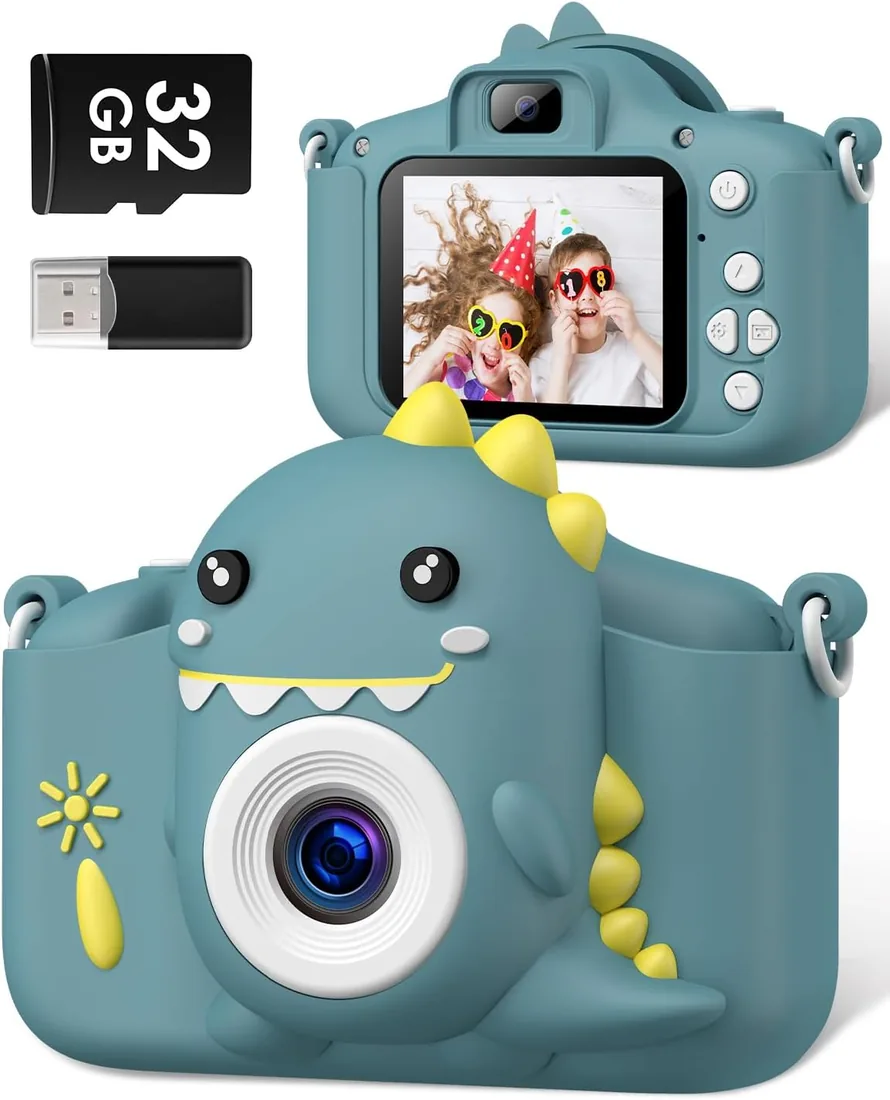 Gofunly Camara Fotos Infantil Niños con 32G Tarjeta & 2,0" HD Pantalla | 1080P Cámara Digital con Selfie, Video Camara de Fotos Infantil, Navidad y Cumpleaños Regalos para Niños y Niñas 3 a 12 Años