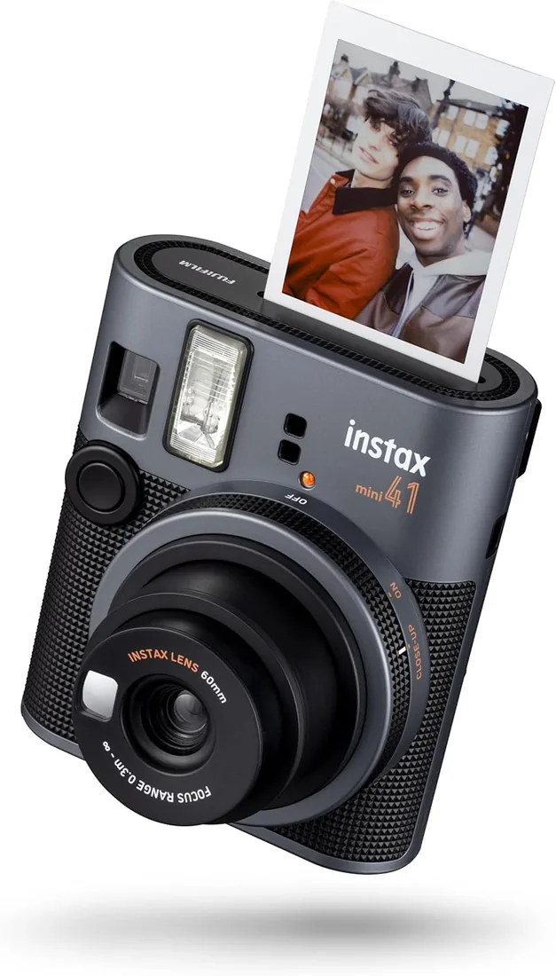 Cámara instantánea INSTAX Mini 41 con autoexposición, Flash Incorporado, Modo Selfie y Primeros Planos. Cámara Moderna con diseño clásico Que Utiliza película instax Mini vendida por Separado foto 2