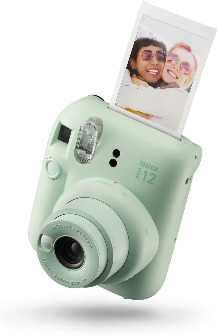 Instax Mini 12 Cámara instantánea, con autoexposición y Lente selfi incluida, Mint Green