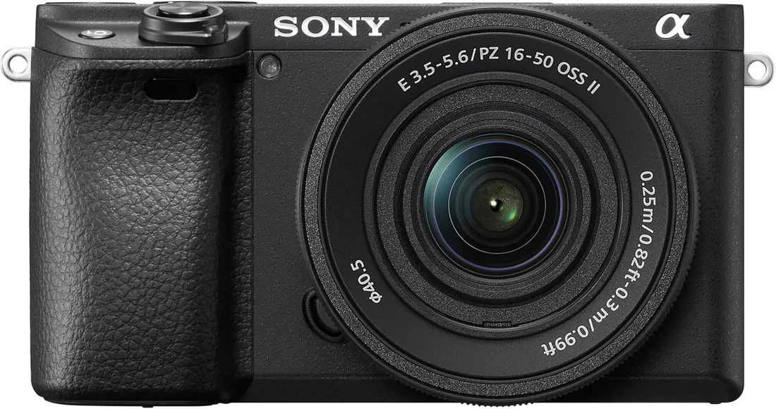 Sony Alpha 6400 cámara mirrorless (APS-C) con objetivo 16-50mm f/3.5-5.6, 24.2MP, grabación en 4K, enfoque automático 0.02s y pantalla inclinable, ideal para creadores de contenido y vlogs