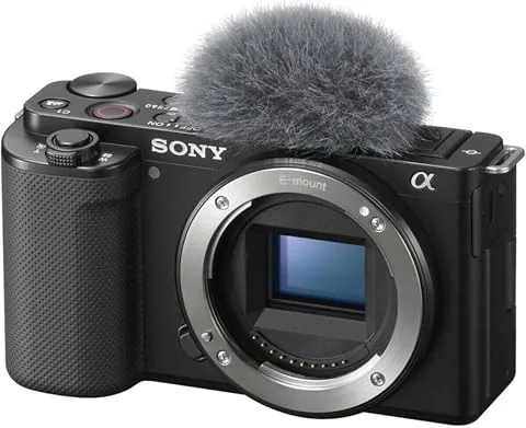 Sony Alpha ZV-E10 | Cámara Vlog con lente intercambiable sin espejo APS-C (pantalla pivotante para vlogs, video 4K, autoenfoque ocular en tiempo real) Negro