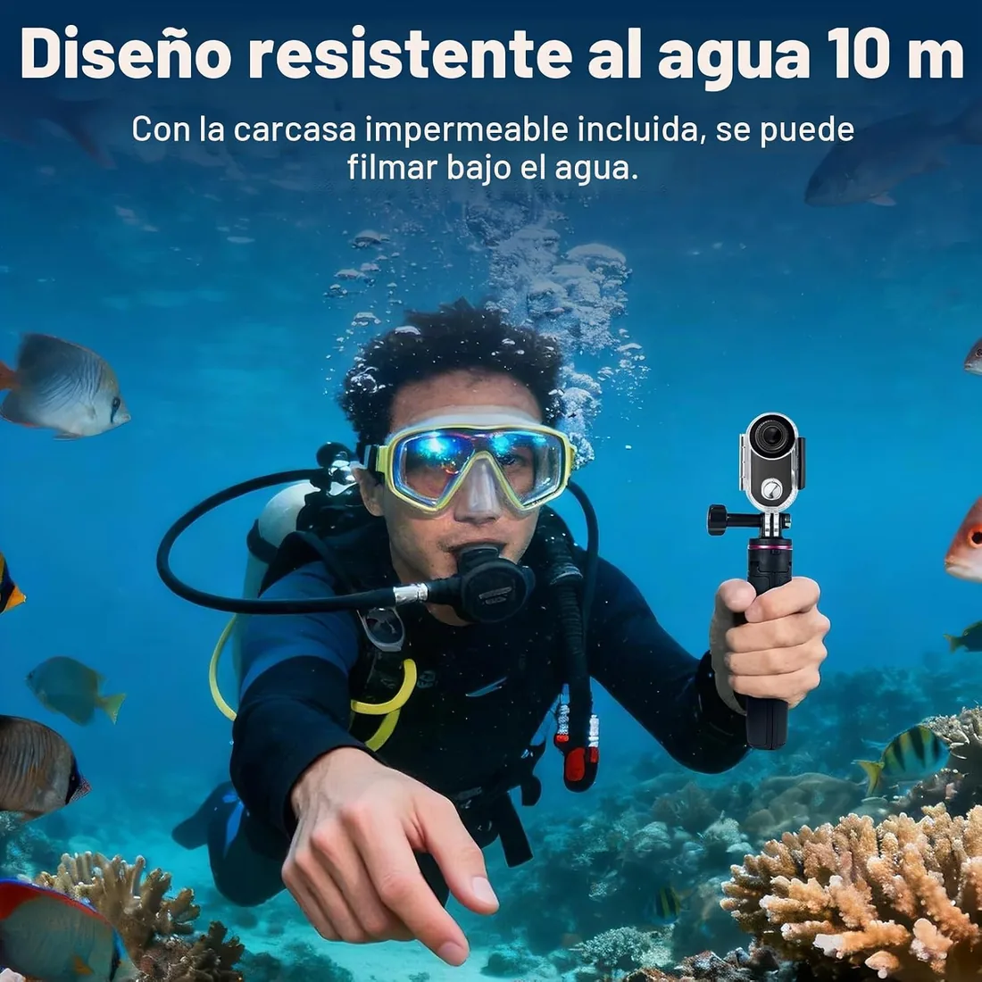 2.7K Camara Moto Tamaño Pulgar Magnética Portátil e Impermeable Body Cam | Con Tarjeta de Memoria y Accesorios, Grabación Audio y Vídeo para Deportes, Viajes, Vlogs y Exterior foto 2