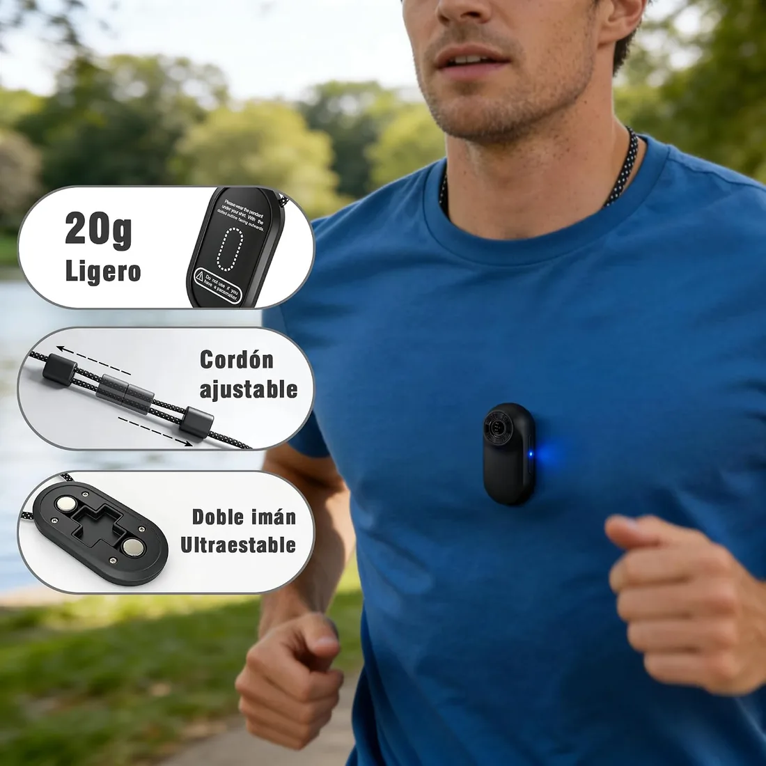 Mini Camara Deportiva, 26g Thumb Magnético Action CAM, Negromate | Pantalla LCD de 1",para Casco Bicicleta, Casco Moto, Vlogging, Grabación, POV, Senderismo, Viajes, Registro diario y deportes foto 2