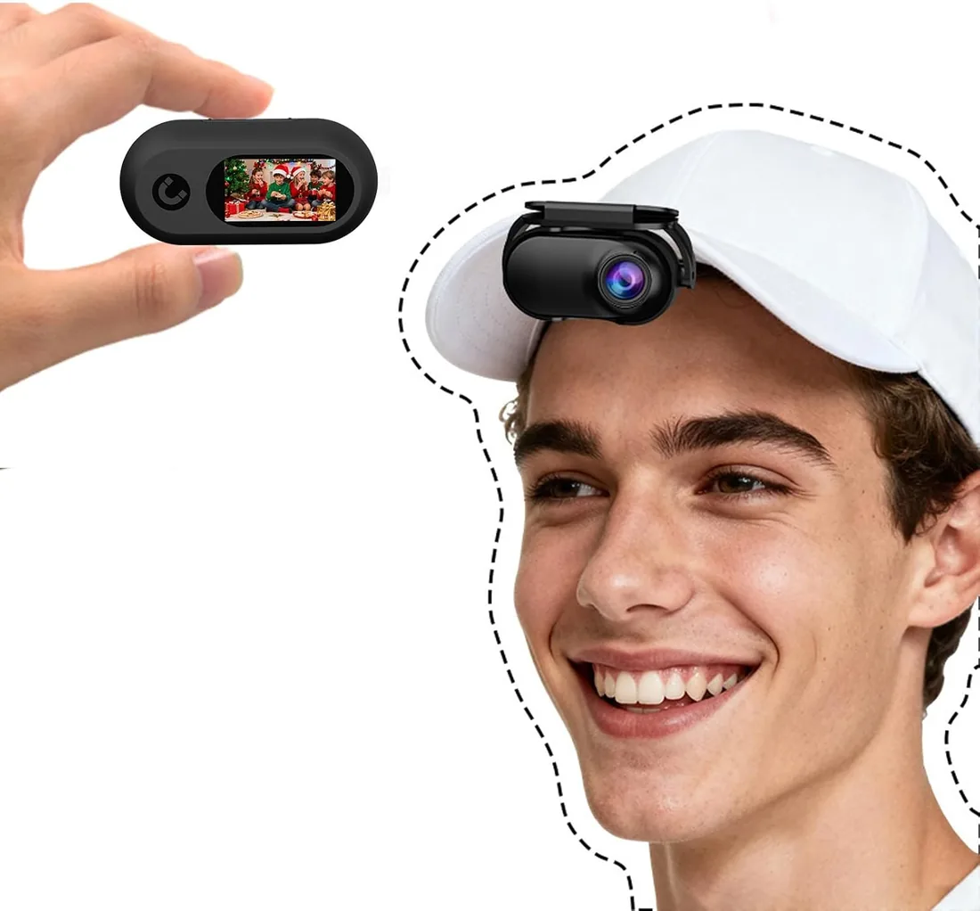 Xilecam Mini Cámara Deportiva Magnética Resistente al Agua hasta 40 Metros | CámaraPara Moto Ligera para Uso Corporal, Cámara Deportiva POV, Ideal Para Motocicleta, Bicicleta,Viajes y Trabajo foto 3