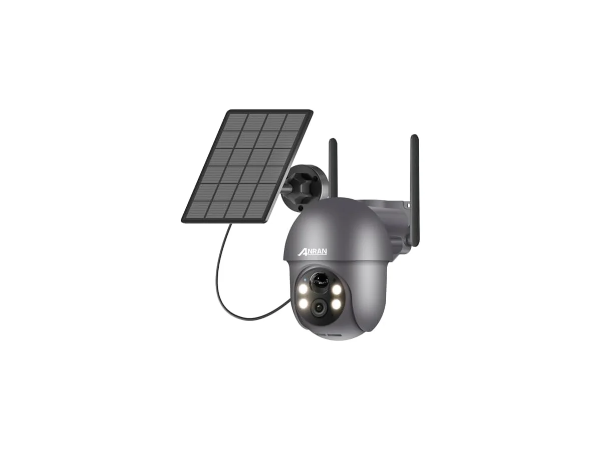 ANRAN 2K Cámara Vigilancia WiFi Exterior Solar, Q01 Gris foto 2