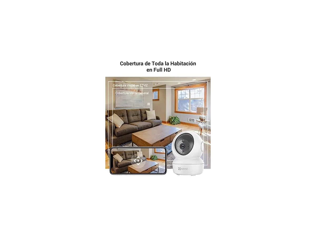 EZVIZ Kit de 2 Cámaras Vigilancia WiFi Interior 360º, C6N Camara Vigilancia Bebe 1080P, Visión Nocturna,… foto 3