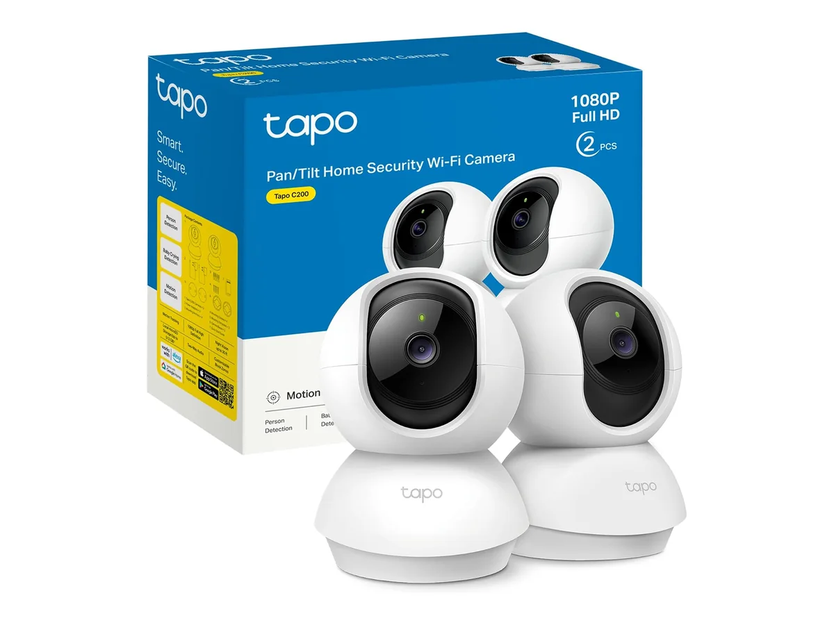 Tapo C200P2 - Cámara de Vigilancia WiFi Interior 360º, 1080p, Detección IA