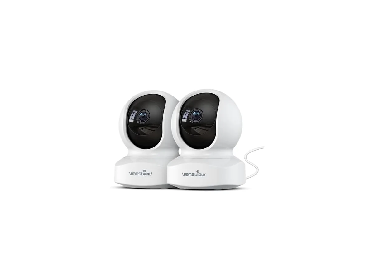 wansview 2K Cámara Vigilancia WiFi Interior 360° Auto Seguimiento, 2 Pack foto 2