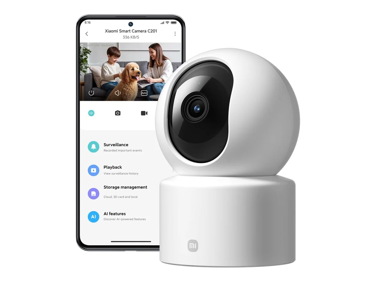 XIAOMI C201 Camara Vigilancia WiFi Interior, 1080P HD Camara Vigilancia