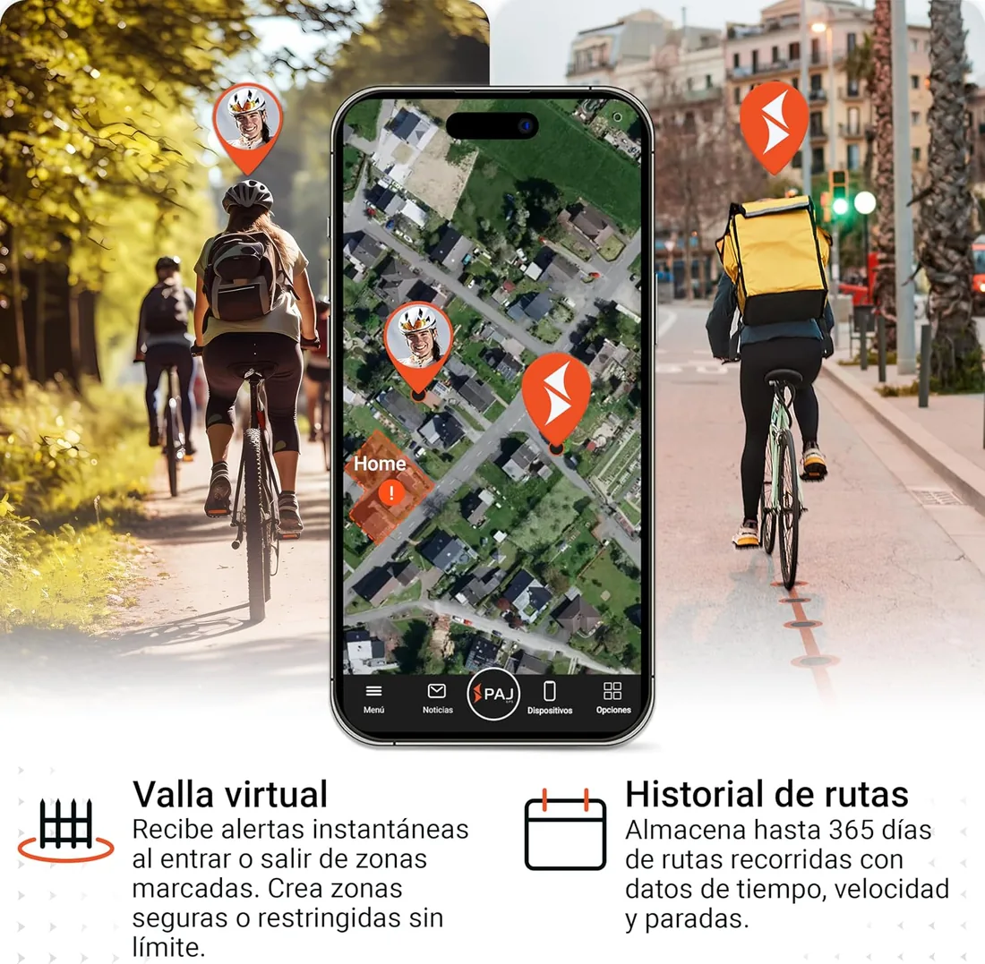 PAJ Candado Rastreador GPS 4G Bici/eBike-Incl. 3 Meses Suscripción Premium | Candado con Alarma - Seguimiento en Tiempo Real - Impermeable - Historial de Rutas - Batería hasta 20 Días (modo standby) foto 3