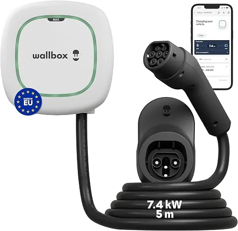 Wallbox Pulsar MAX 7.4kW, Cargador Coche Electrico Cable 5M, Cargador EV foto 2