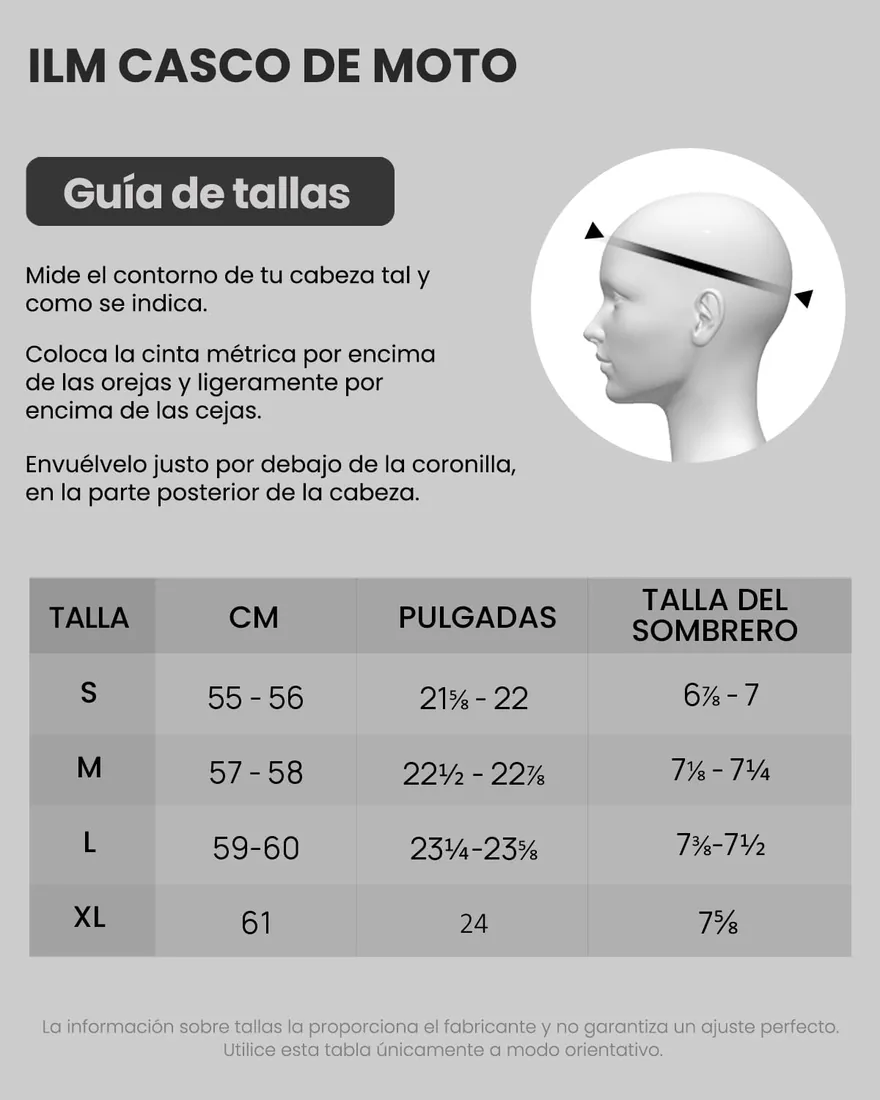 ILM Casco Moto Modular Hombre Mujer con Doble Visera Casco Integral Homologado ECE 22.06 Modelo FF957 foto 3