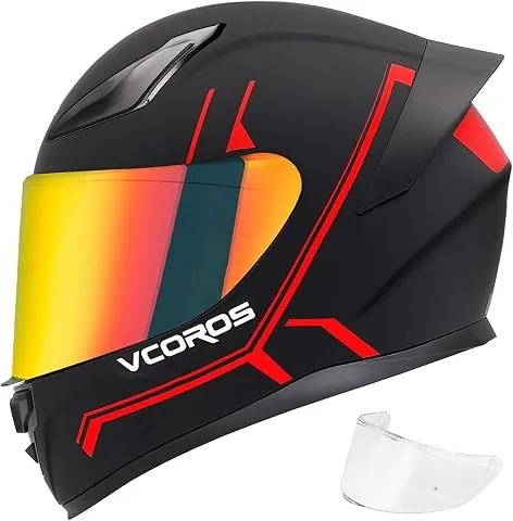 VCOROS Casco Moto Integral WS-609 Casco Integral Moto ECE 22.06 Homologado | Cascos de Moto con Viser