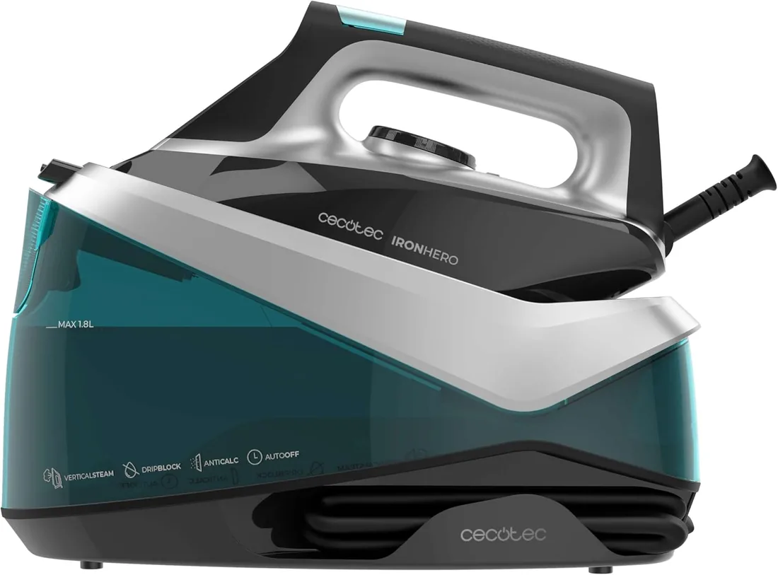 Cecotec Centro de Planchado Horizontal IronHero H-2800 Station. 2800W, Vapor 135g/m, Golpe 360g/m, Suela Cerámica, Antical, Auto Off, Precisión, Ajuste Temperatura, Sin Interrupciones, Eficiencia foto 2