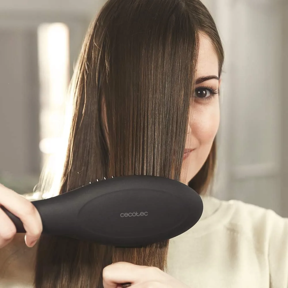 Cecotec Cepillo Alisador Eléctrico Bamba InstantCare 900 Perfect Brush. 61 W, Revestimiento de Queratina y Aceite de Argán e ión real, Temperatura Regulable, Cabezal Cerámico, Autoapagado foto 3