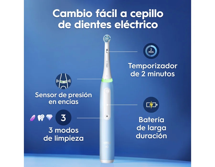 Oral-B iO 3N Cepillo de Dientes Eléctrico con 1 Cabezal, Azul foto 2