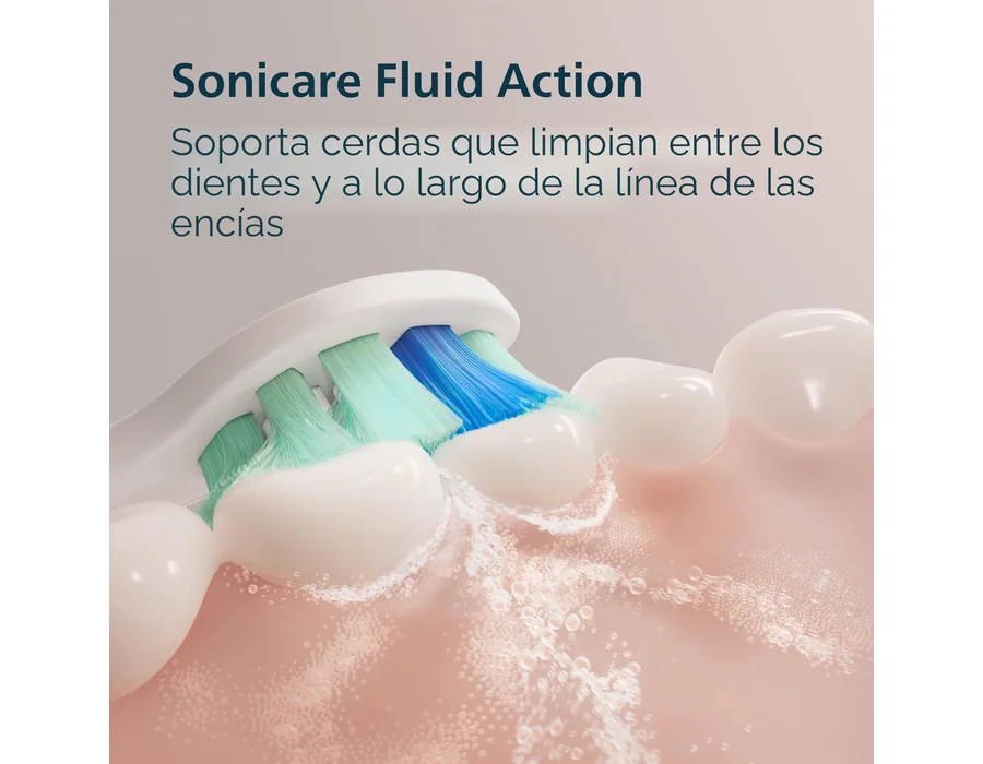 Cepillo de dientes eléctrico Philips Sonicare serie 4100 - Cepillo de dientes sónico con tecnología sónica avanzada, sensor de presión, dos ajustes de intensidad, Smartimer y Quadp foto 3