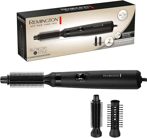 Remington Cepillo de Aire Blow Dry & Style - Moldeador Pelo, 2 Accesorios, Moldea y da Volumen, Cepillo Secador, Optimo Pelo Corto, 400 W, 2 Temperaturas y 2 Velocidades - AS7100 foto 2