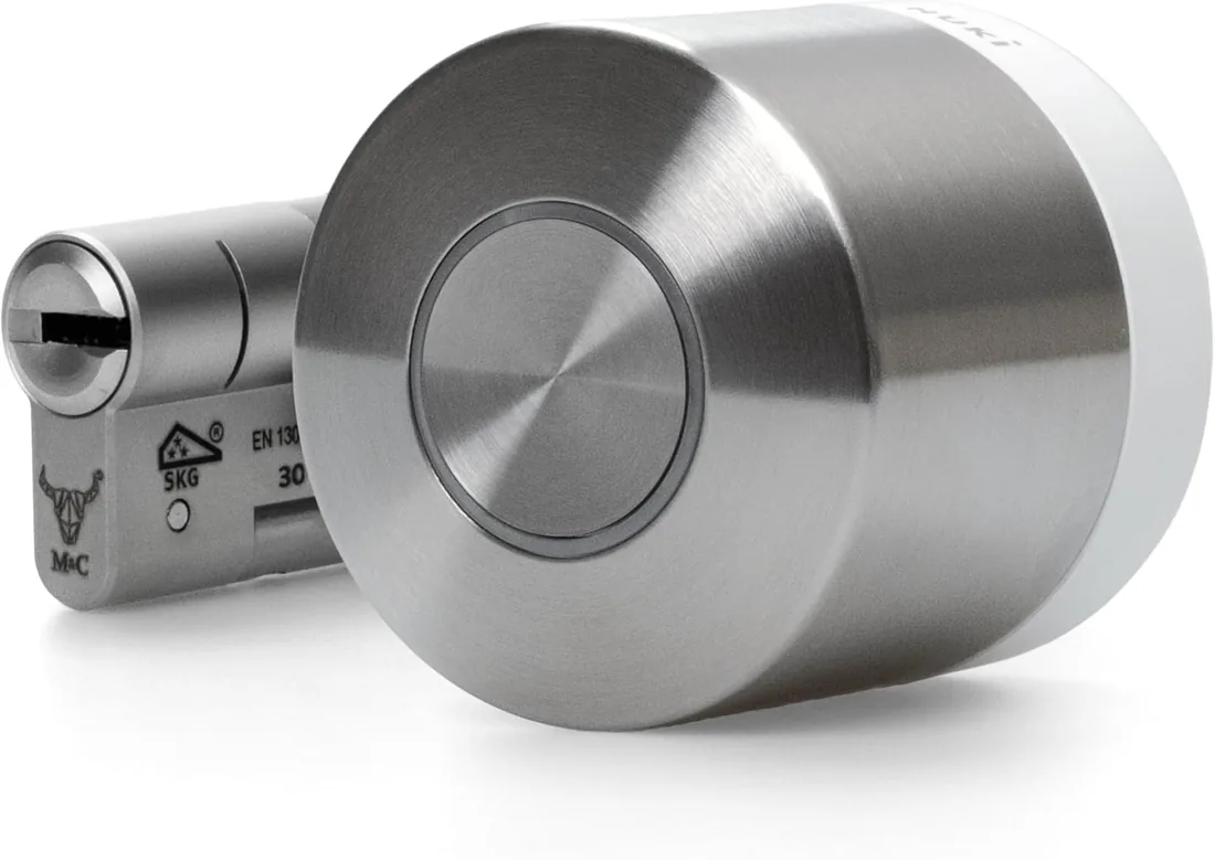Nuki Smart Lock Ultra, cerradura electrónica von Bluetooth, WiFi & Matter, Integración sencilla en el Smart Home, Abrir la puerta con acceso remoto, con 3 modos de bloqueo diferentes foto 3