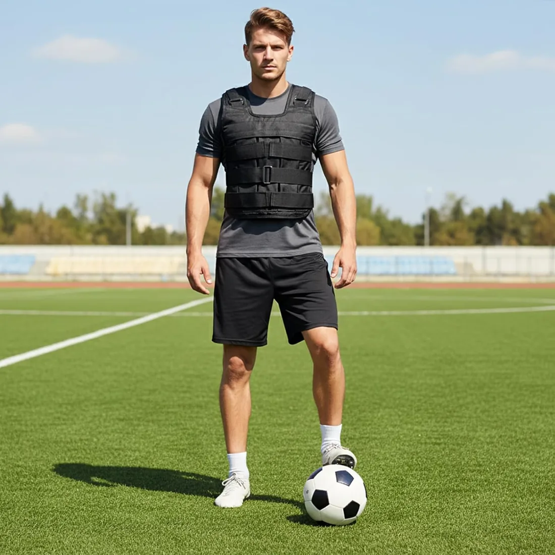 Chaleco de peso ajustable, 2,2 a 110 libras Chaleco de entrenamiento ajustable | Para fitness, entrenamiento de fuerza y resistencia, versátil para correr, baloncesto y artes marciales foto 2