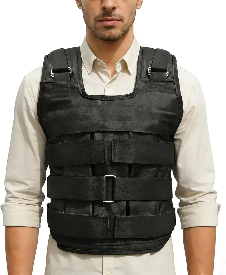 Chaleco de peso ajustable, capacidad de carga de 1 a 50 kg (sin pesos) | Chaleco de entrenamiento ergonómico para hombre y mujer, para correr, entrenamiento de fuerza, entrenamiento y jogging