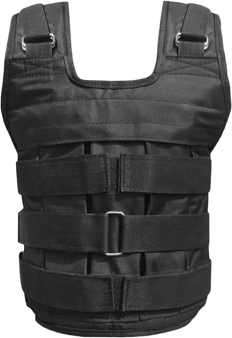 Chaleco de peso ajustable, capacidad de carga de 1 a 50 kg (sin pesos) | Chaleco de entrenamiento ergonómico para hombre y mujer, para correr, entrenamiento de fuerza, entrenamiento y jogging foto 3