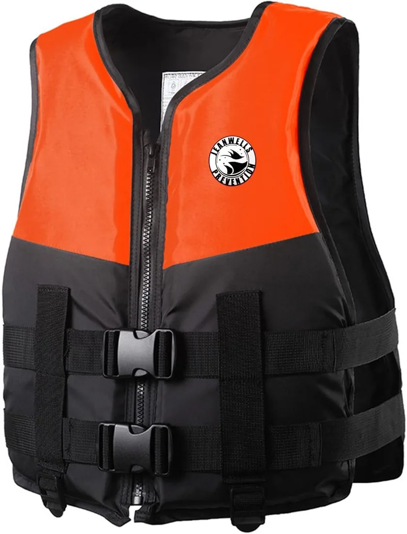 Chaqueta de natación para adultos, impermeable, chaleco de natación ajustable, unisex, para embarque, kayak, pesca, deportes acuáticos