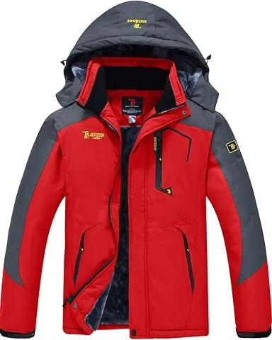 Chaqueta de esquí para hombre, chaqueta de invierno, chaqueta softshelljack, impermeable, forro cálido, chaqueta funcional con capucha desmontable