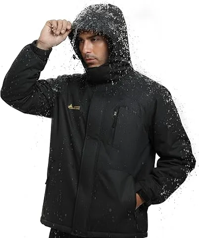 Chaqueta Nieve Esquí Hombre Impermeable Forro Polar con Capucha foto 2