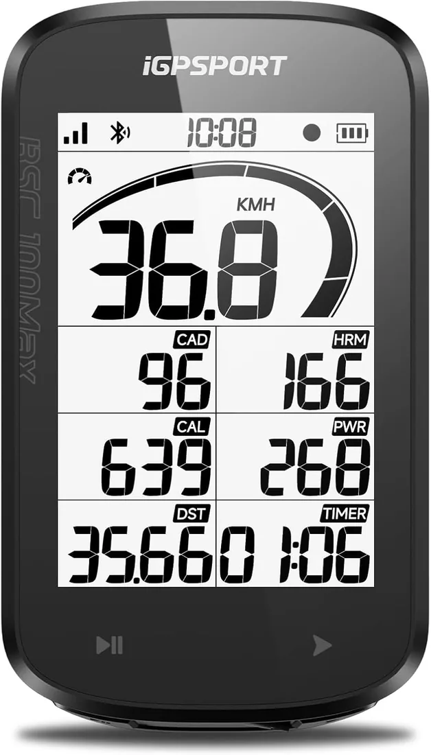 iGPSPORT BSC100MAX Ciclocomputador GPS,Pantalla 3" Grande, 40h Autonomía | Auto Start/Stop, Autonomía de 40 H, Datos Personalizables, App iGPSPORT y Strava, Impermeabilidad IPX7 GPS Bicicleta