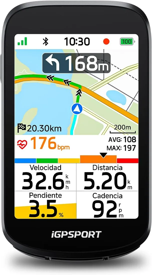 iGPSPORT BSC500 GPS Bicicleta, Navegación con Mapa,Pantalla Táctil de 3,3" | Entrenamiento, Replanificación de Ruta, iClimb 2.0,Control Di2, Compatible con Radar y Rodillo Inteligente GPS Bicicleta