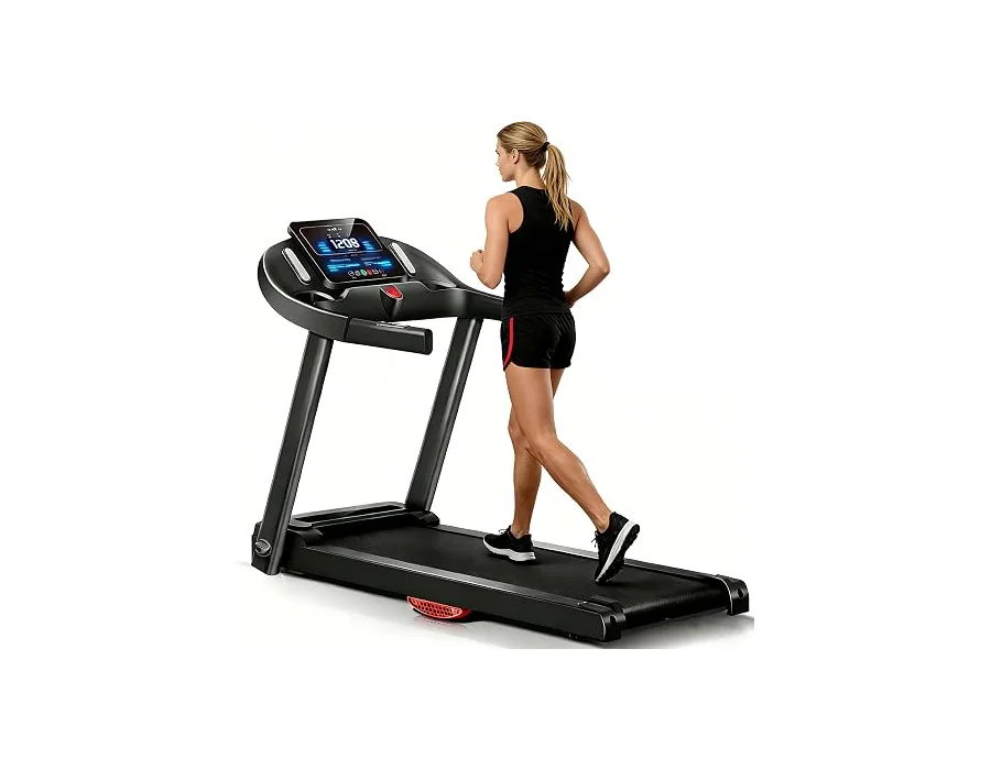 Mengmiao - Cinta de correr plegable con inclinación al 15%, motor sin escobillas de 3,0 HP ultra silencioso <45 dB, plataforma de 7 capas + 10 amortiguadores, 12 programas intelige