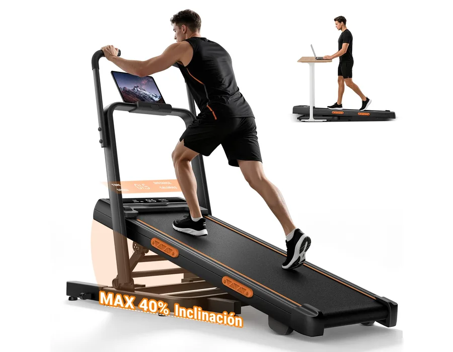 UMAY Cinta de Andar Plegable con Inclinación 40%, Walking Pad para Casa
