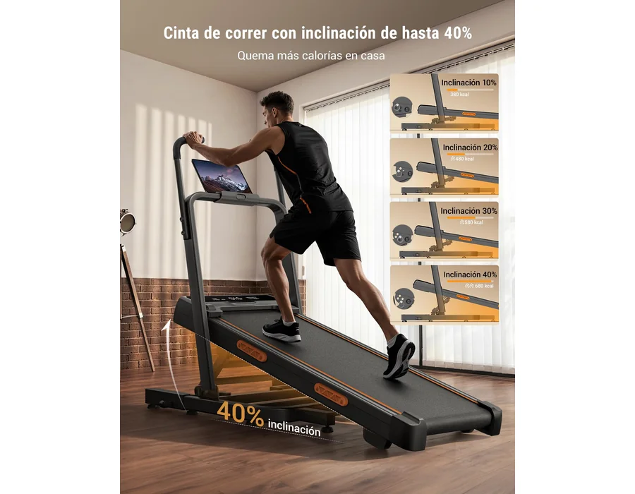 UMAY Cinta de Andar Plegable con Inclinación 40%, Walking Pad para Casa foto 2