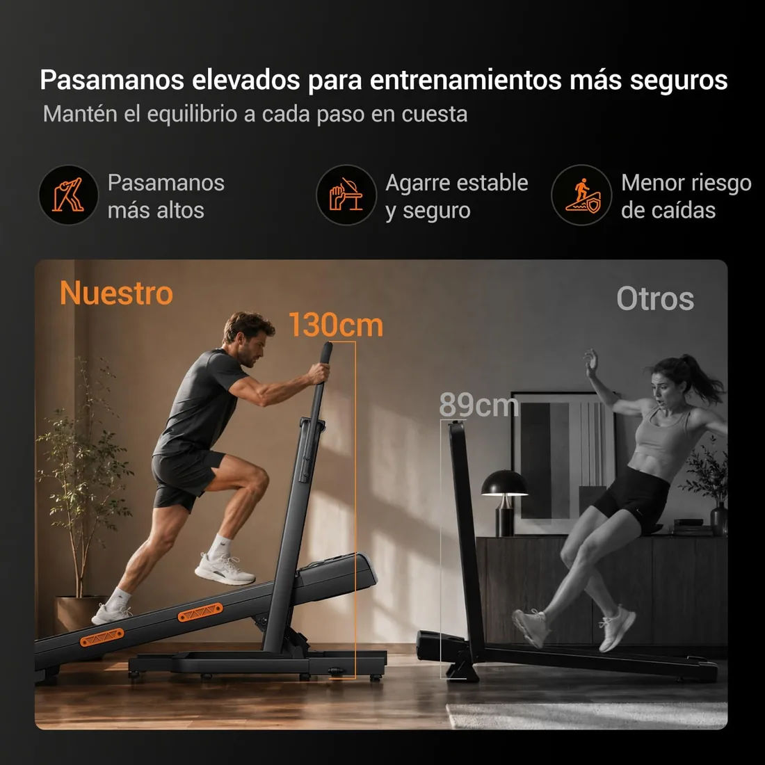 CURSOR Cinta de Correr Plegable con Inclinación 40%,10KM/H foto 3