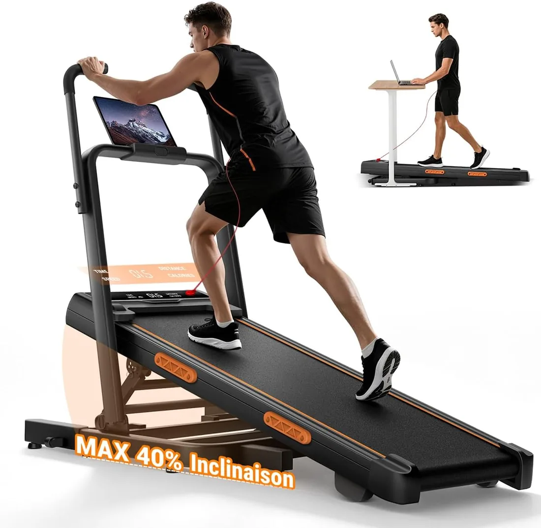 UMAY Cinta de Andar Plegable con Inclinación 40%, Walking Pad para Casa foto 2