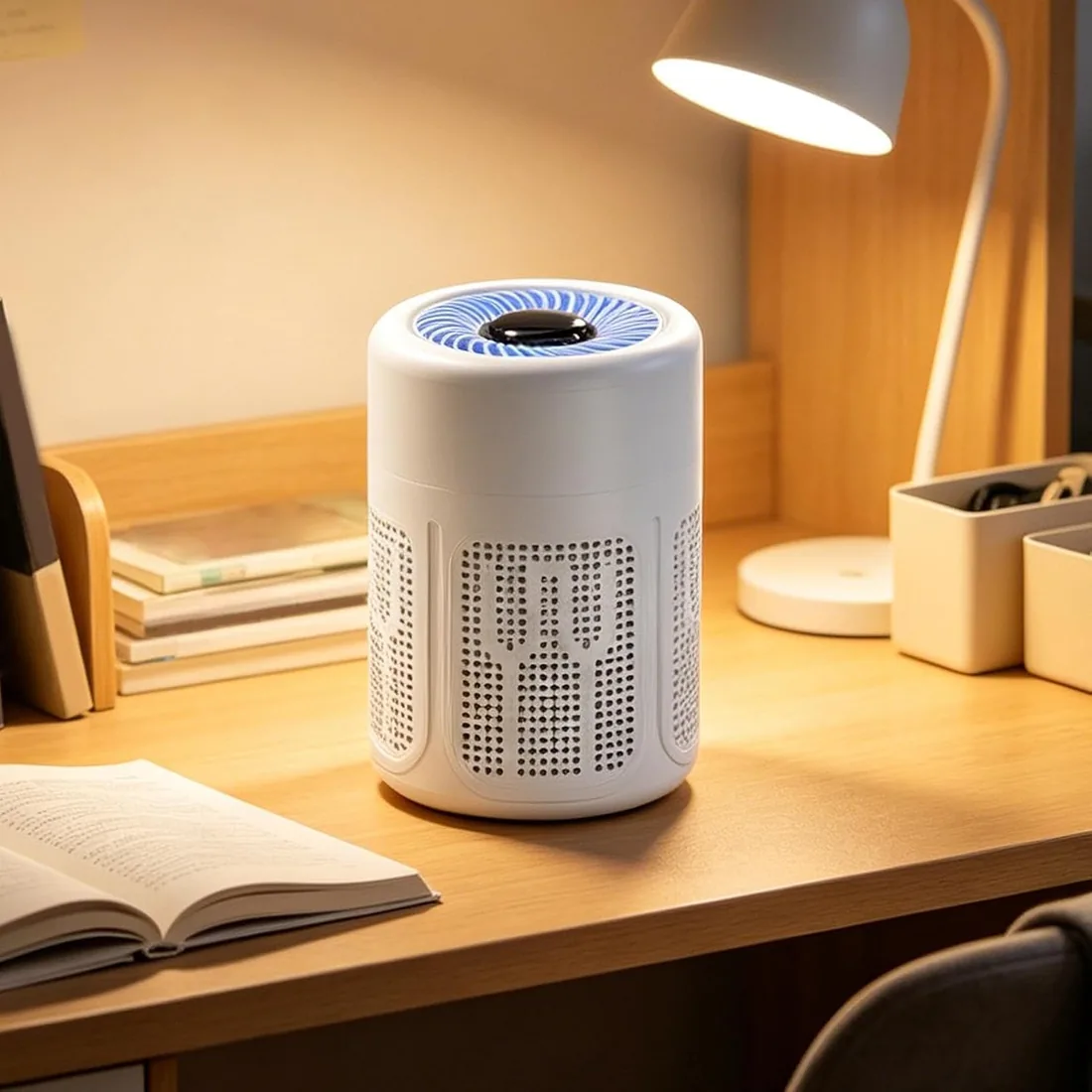 Circulador de Aire Filtro Multicapa Silencioso Amplia Cobertura | Ventilador Potente y Ambientador de Hogar Para Hogar Salón Cocina Oficina Apartamento Viaje Escritorio foto 3