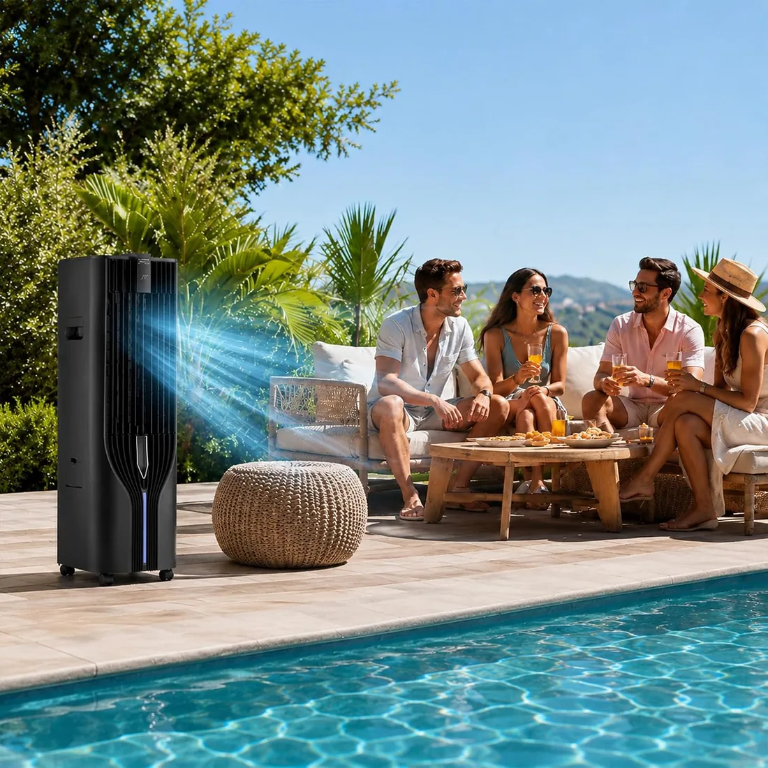 GARLAND COOL 850 Climatizador Evaporativo Portátil | 70W, Depósito 17L, 800 m³/h, Silencioso, Bajo Consumo, con Batería foto 3