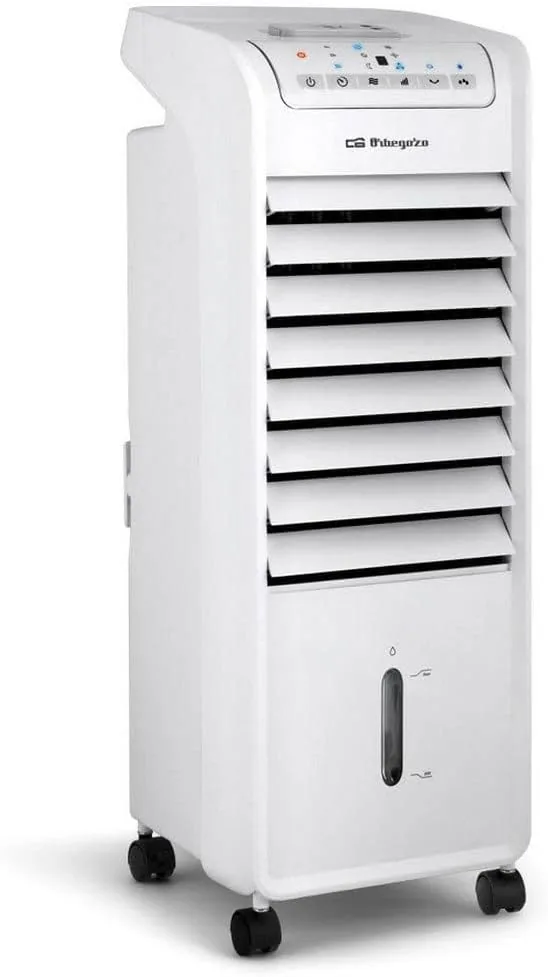 Orbegozo Air 46 Climatizador Evaporativo 3 En 1, 3 Velocidades, Temporizador, Acumuladores De Frío, Depósito De 6 L, Mando A Distancia, Silencioso, 55 W, Plastico/Metal