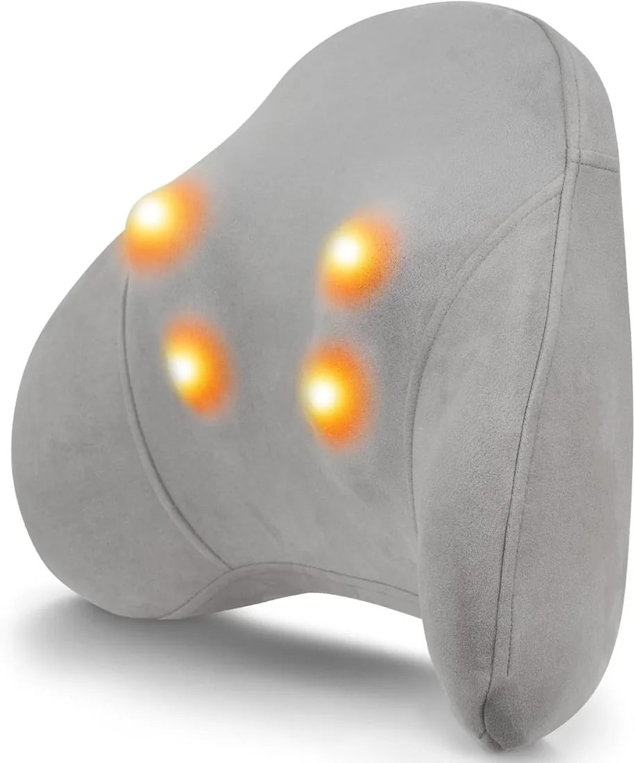 Masajeador de espalda Shiatsu inalámbrico con calor - Alivio profundo para cuello, hombros y lumbar - Recargable y portátil para hogar, oficina y coche - Tecnología de masaje profundo relajante