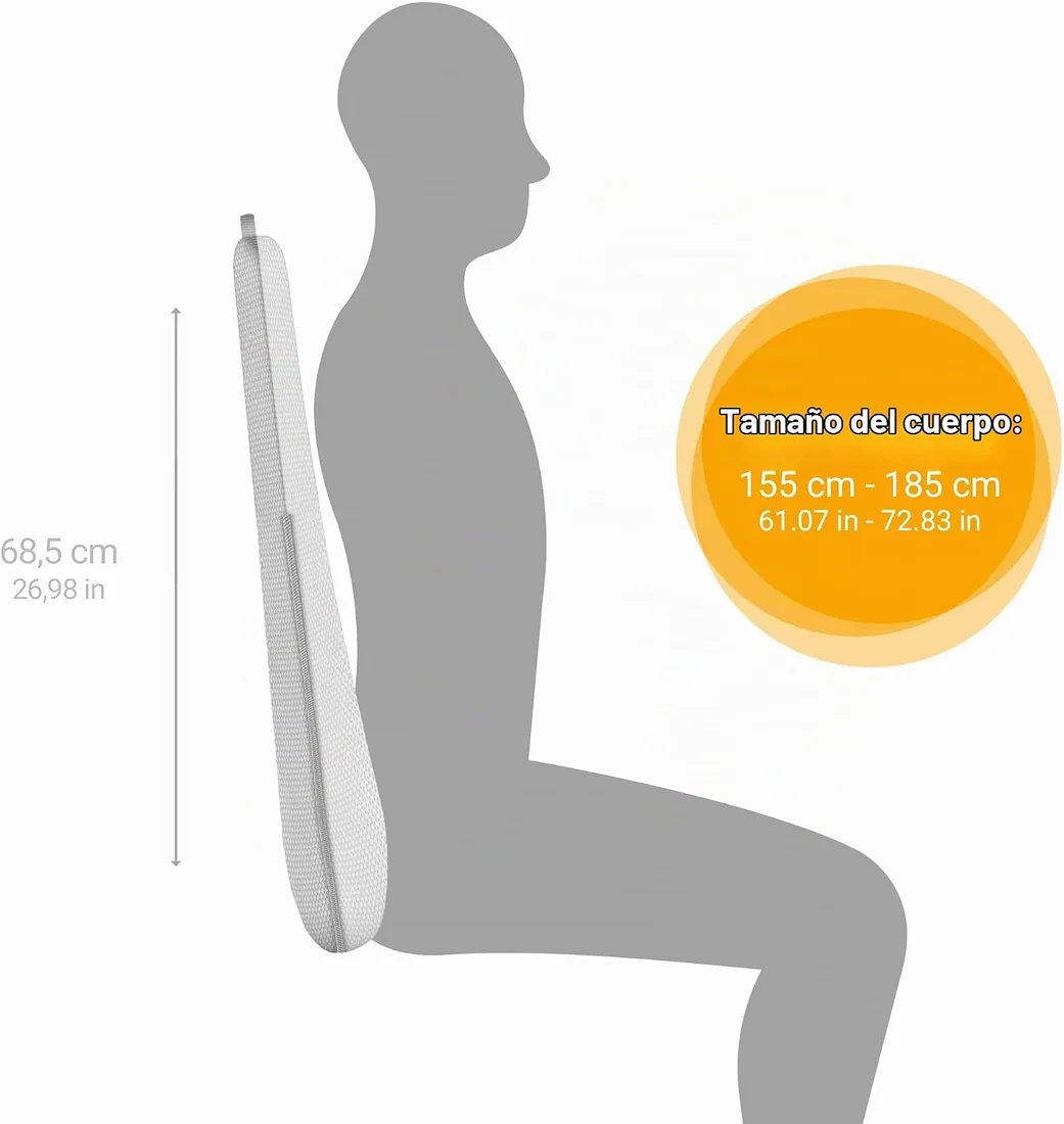 medisana MC 600 masajeador cervical y espalda con calor, masajeador Shiatsu | con superficie de masaje extra grande, cojin cervical de masaje para espalda, cintura y hombros, fácil de transportar foto 2