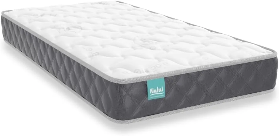 Nalui - Colchón Cuna 117 x 57 cm Baby Dreams Núcleo HR Adapt Foam, Lateral 3D Transpirable y Tejido Aloe Vera Hipoalergénico | Reversible | Certificado Oeko-Tex® | Hecho en España. Altura ±11cm, Gris foto 2