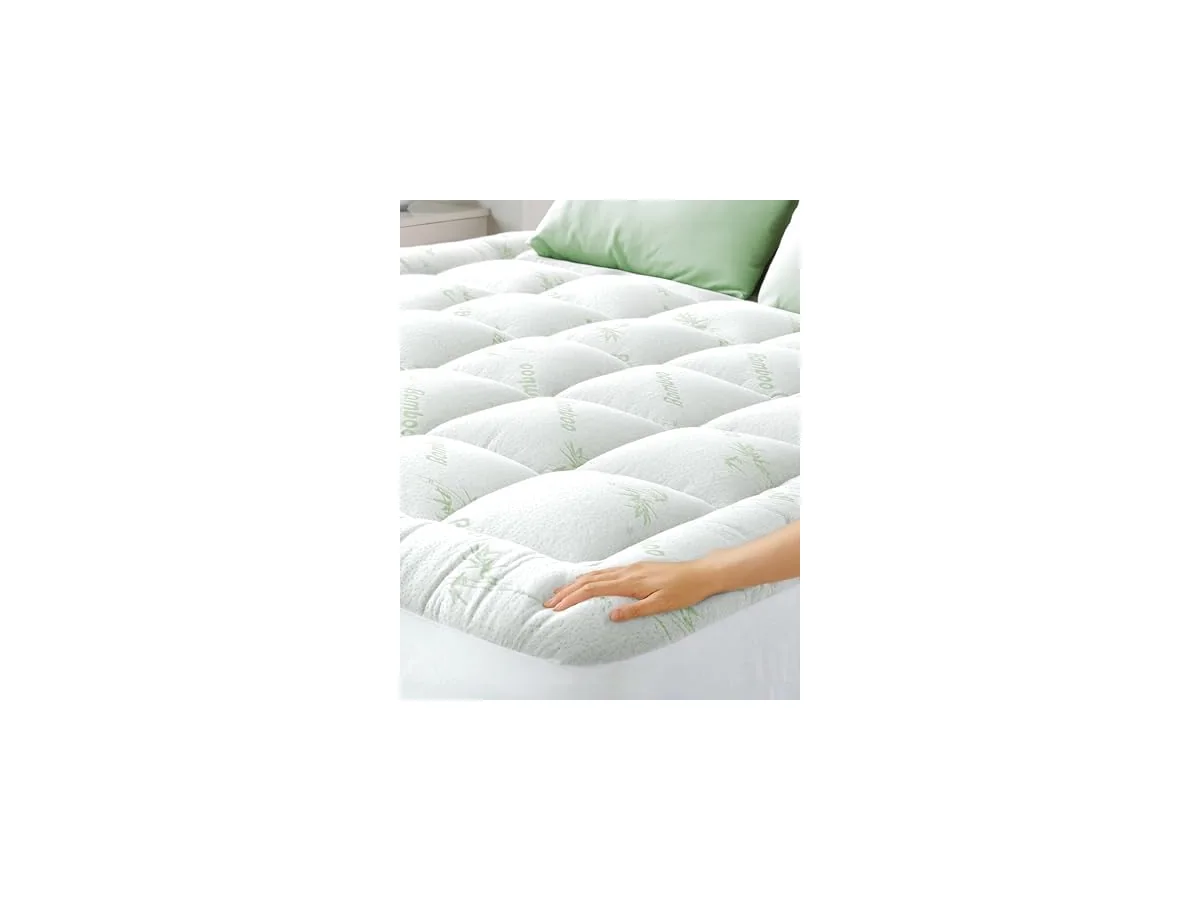Cubrecolchón con comodidad de nube protección de viscosa de bambú ultrasuave, transpirable y refrescante… foto 2